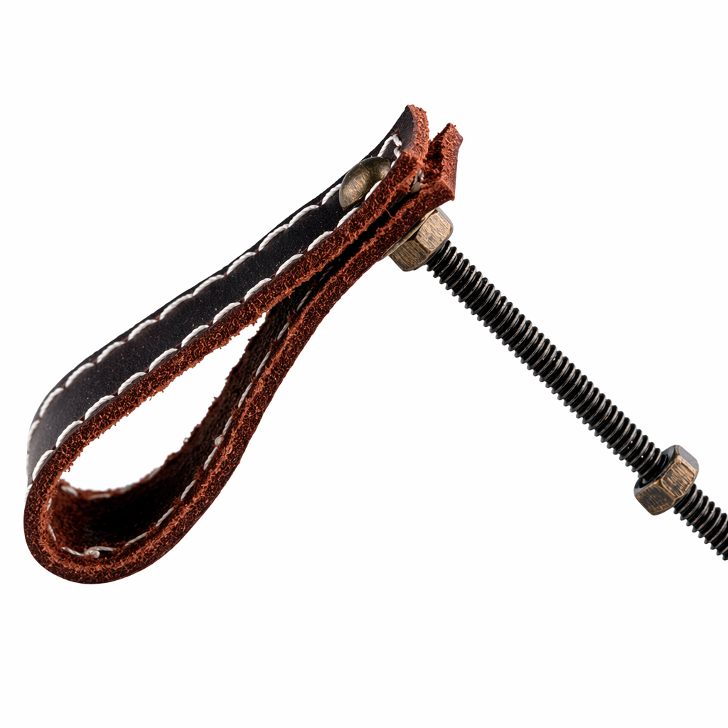 Knopp med läderband