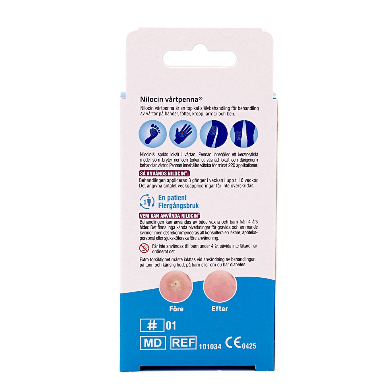 Nilocin-vortepen - 3 ml - Til behandling af vorter