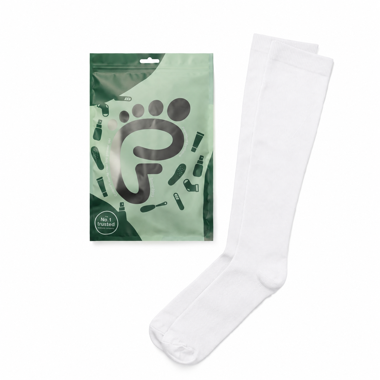 Stödstrumpor, vita (Small, EU: 35-40)