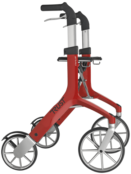 TrustCare Lets Fly Utomhusrollator - Röd
