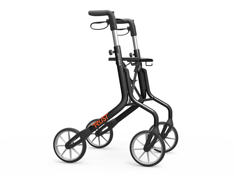 TrustCare Lets Move utomhusrollator - Svart
