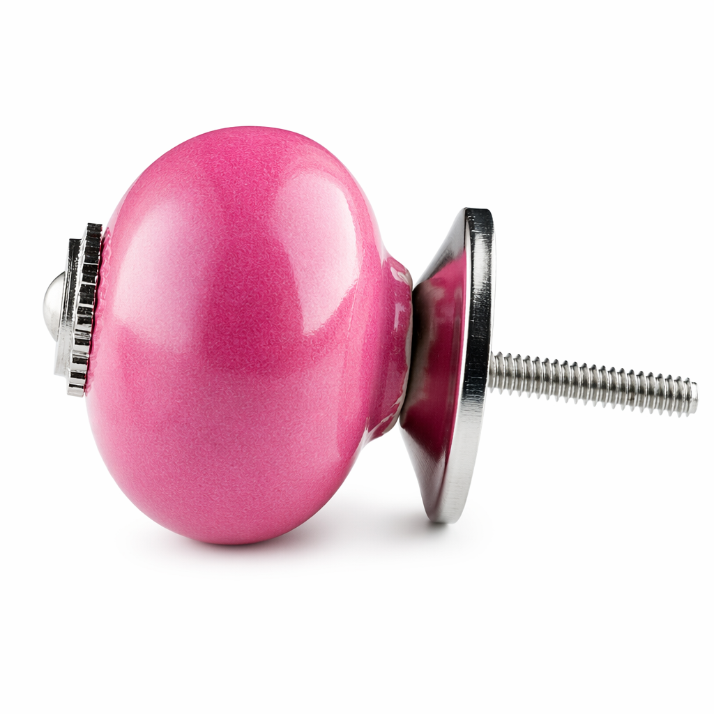 Enfärgad rund knopp, gammelrosa