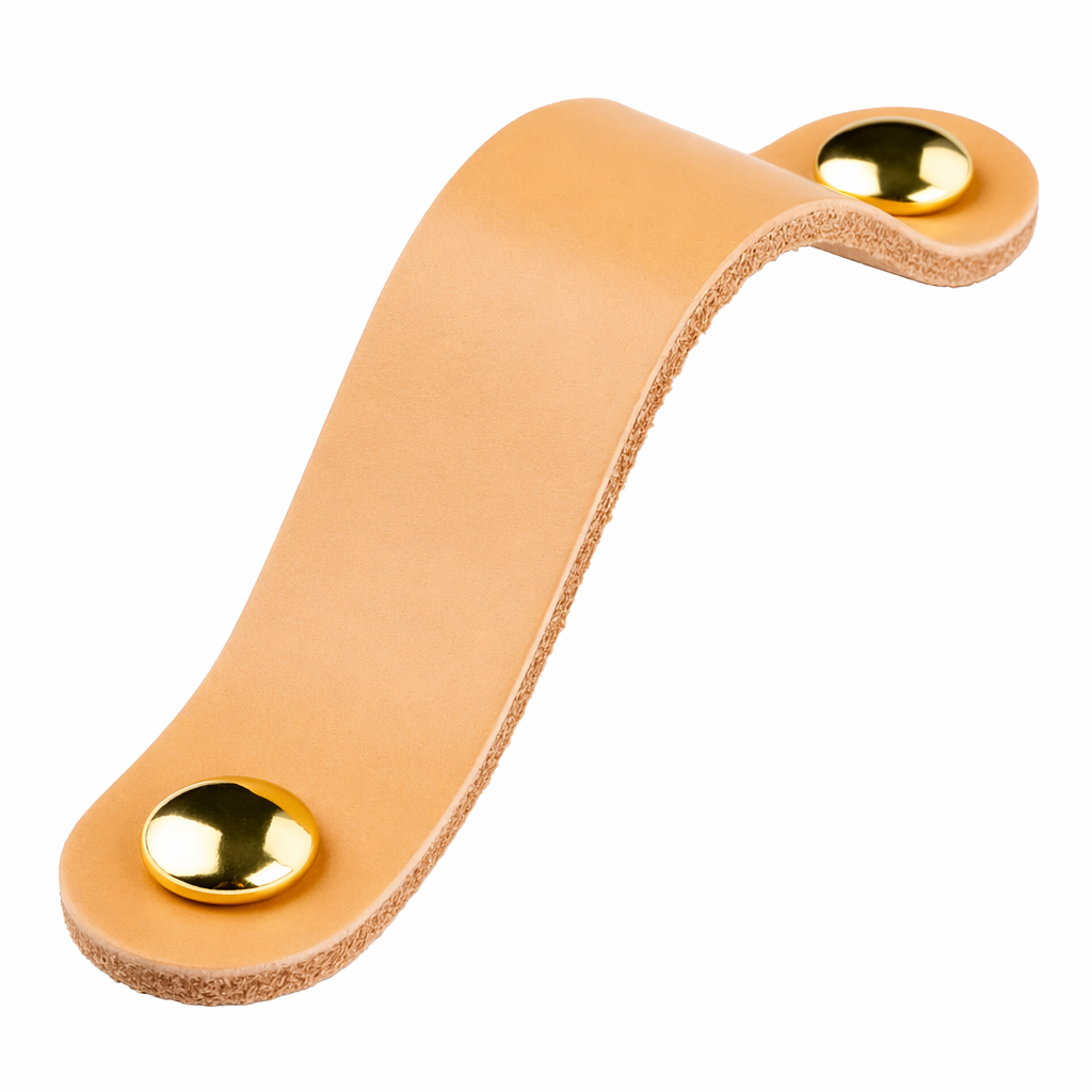 Handtag i läder, Ann-Lo ljus c/c 96 mm