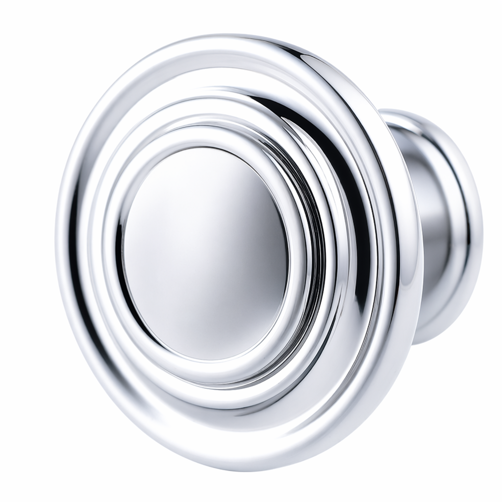 Liten metallknopp, silverfärgad