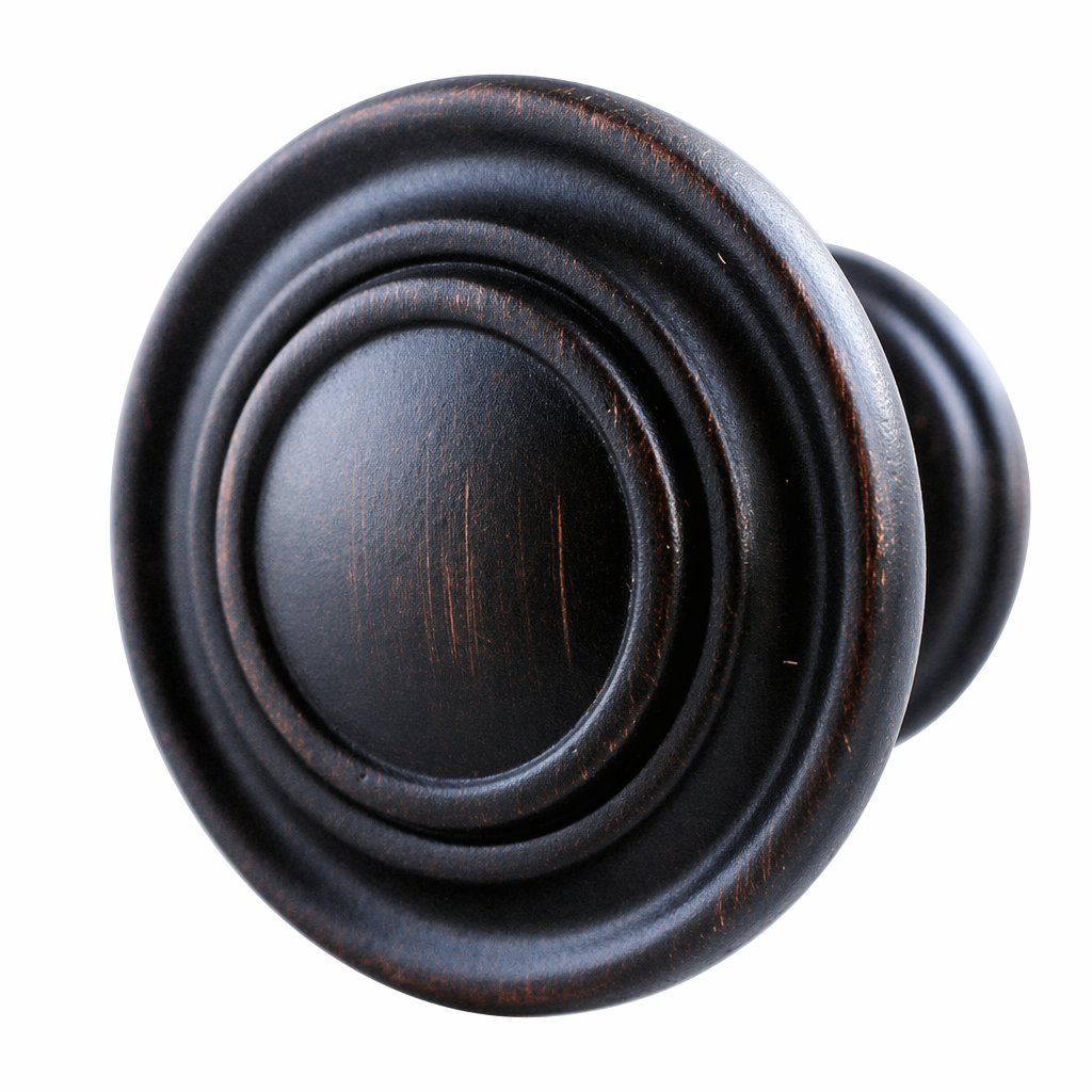 Liten metallknopp, brun