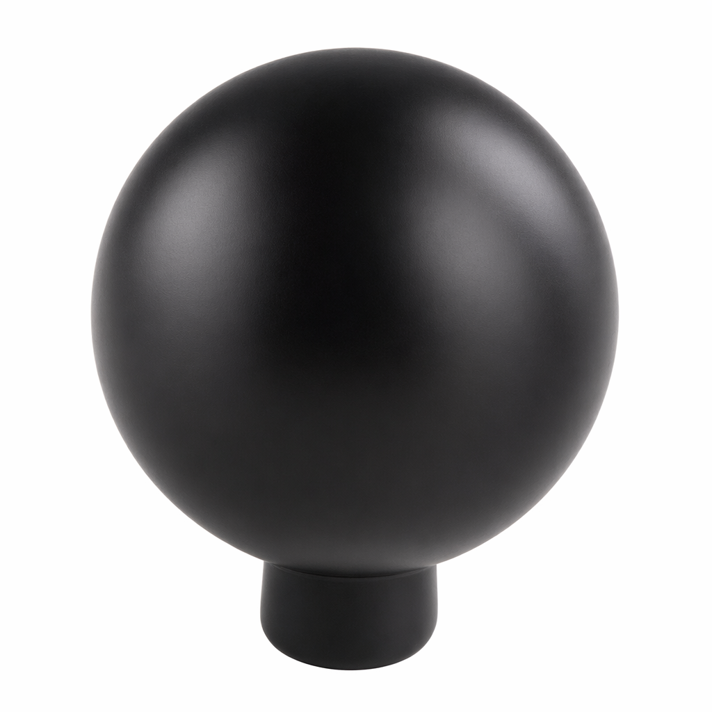 Liten rund knopp, svart
